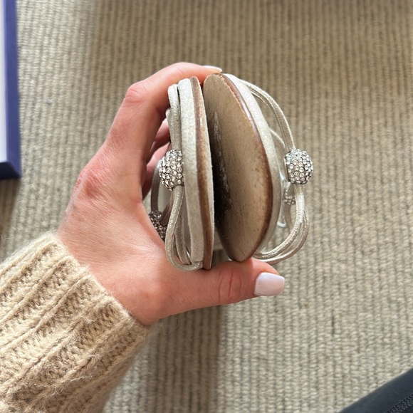 Stuart weitzman - silver crystal sandals/flat - Picture 7 of 9